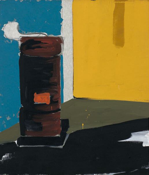 Ofen, 1976 | Kohle, Leimfarbe/Leinwand | 155 × 135 cm | WVZ 020