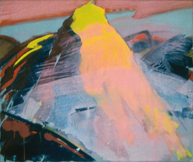 Bernd Zimmer | Gran Sasso, 1978/80 | Acryl, Leimfarbe/Leinwand | 55 × 65 cm | WVZ 054