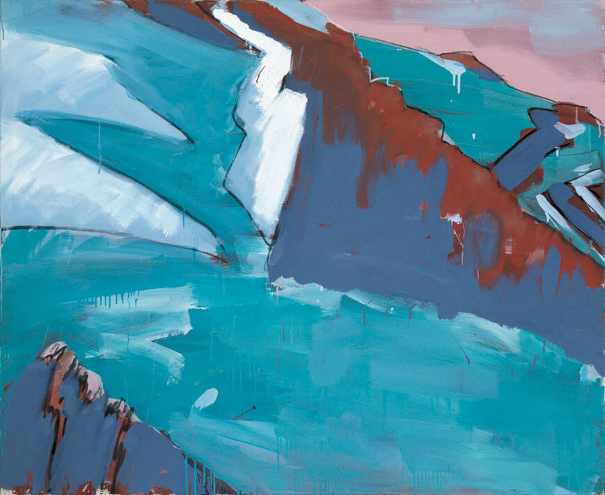 Gletscher. Marmolada, 1978 | Dispersion/Leinwand | 130 × 160 cm | WVZ 057