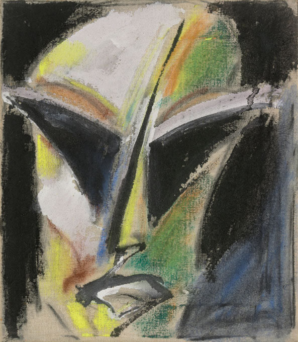 Salomé, 1978 | Dispersion, Kohle, Pastell | 30 × 25 cm | WVZ 070