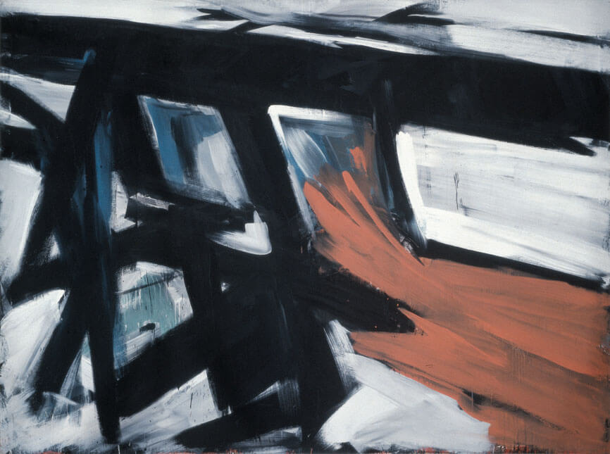 Bernd Zimmer | U-Bahn, 1978 | Leimfarbe, Öl/Leinwand | 210 × 290 cm | WVZ 074