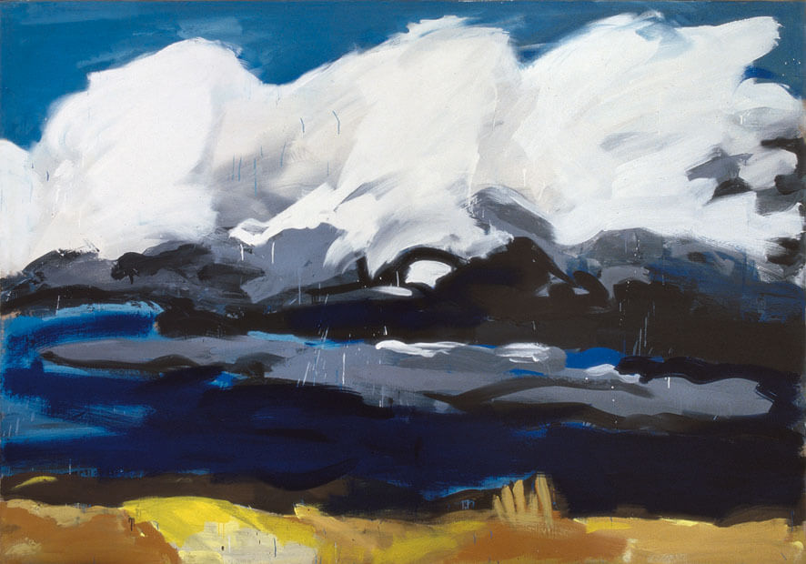 Weiße Wolke, 1978 | Leimfarbe/Leinwand | 192 × 296 cm | WVZ 083