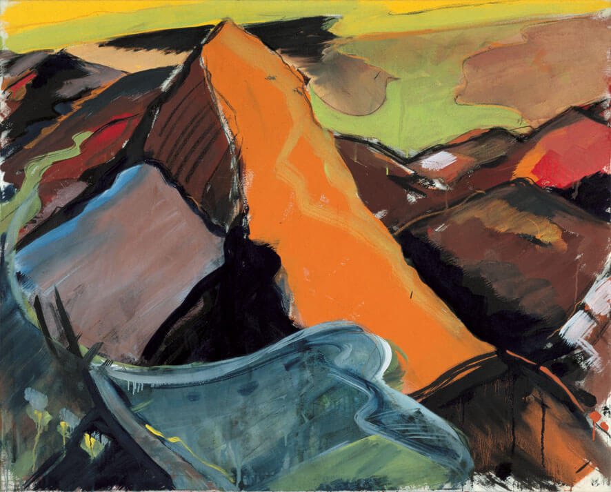 Gran Sasso, 1979 | Dispersion, Öl/Leinwand | 130 × 160 cm | WVZ 089