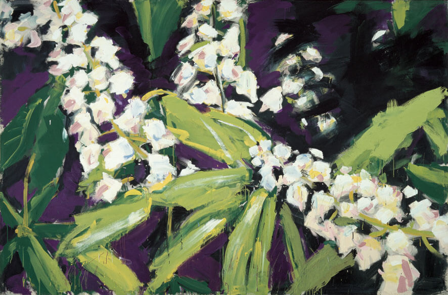 Kastanienblüten II, 1979 | Leimfarbe/Leinwand | 205 × 310 cm | WVZ 099