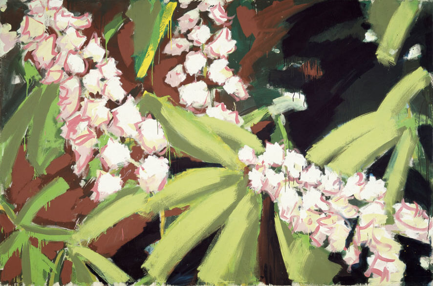 Bernd Zimmer | Kastanienblüten III, 1979 | Leimfarbe/Leinwand | 205 × 310 cm | WVZ 100