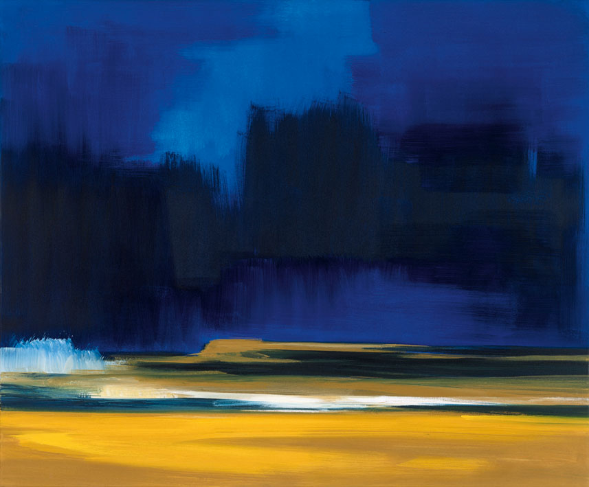Bernd Zimmer | Dünenfeld. Tal. Wolke, 2000/01 | Acryl/Leinwand | 120 × 145 cm | WVZ 1565