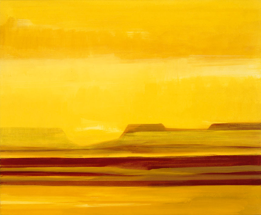 Bernd Zimmer | Tafelberg. Licht, 2001 | Acryl/Leinwand | 120 × 145 cm | WVZ 1567