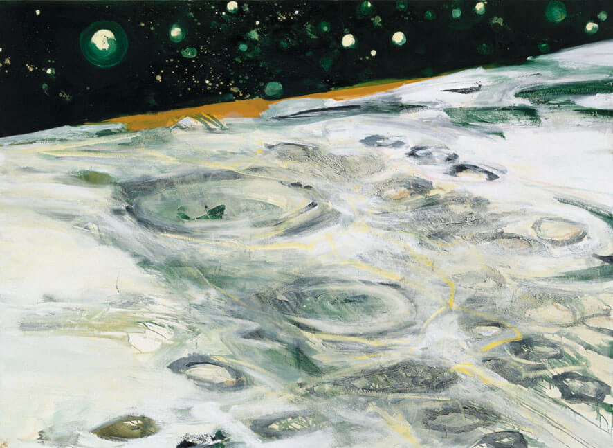 Fremder Planet. Krater, 1998 | Acryl/Leinwand | 190 × 260 cm | WVZ 1631