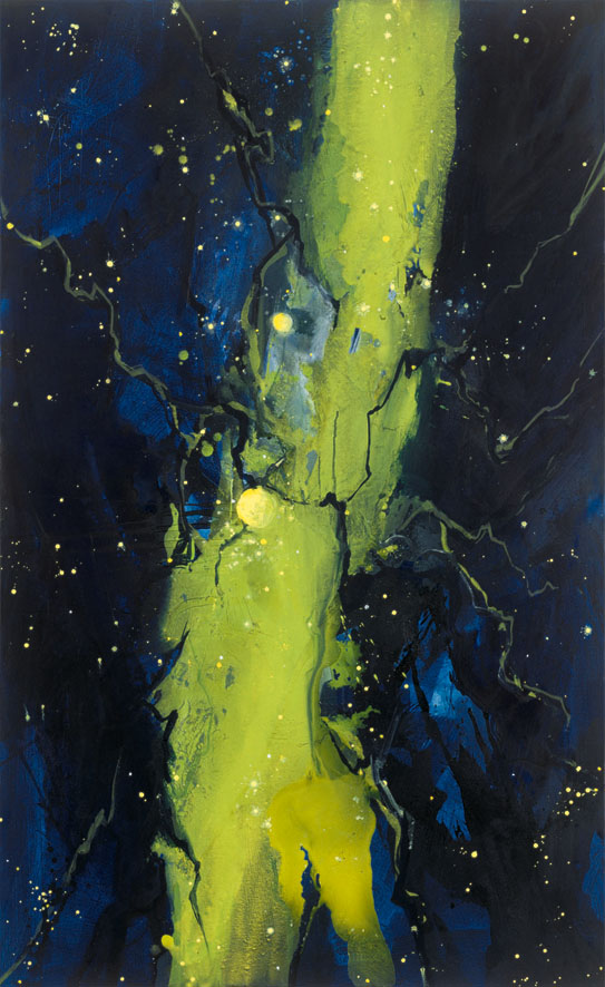 Ionennebel II. Z-23, 1999 | Acryl, Öl/Leinwand | 220 × 135 cm | WVZ 1655