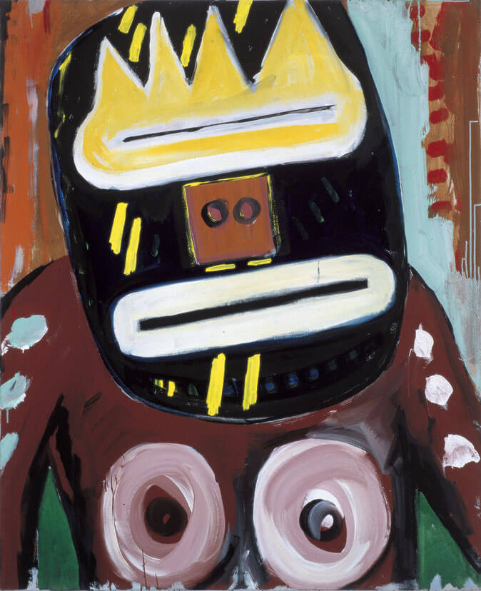 Maske. (Topeng), 1981 | Mischtechnik/Leinwand | 160 × 130 cm | WVZ 221