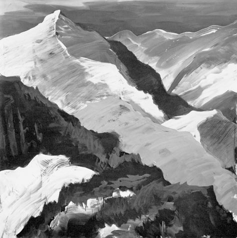 Der erste Schnee, 1982 | Dispersion, Öl/Leinwand | 160 × 160 cm | WVZ 306