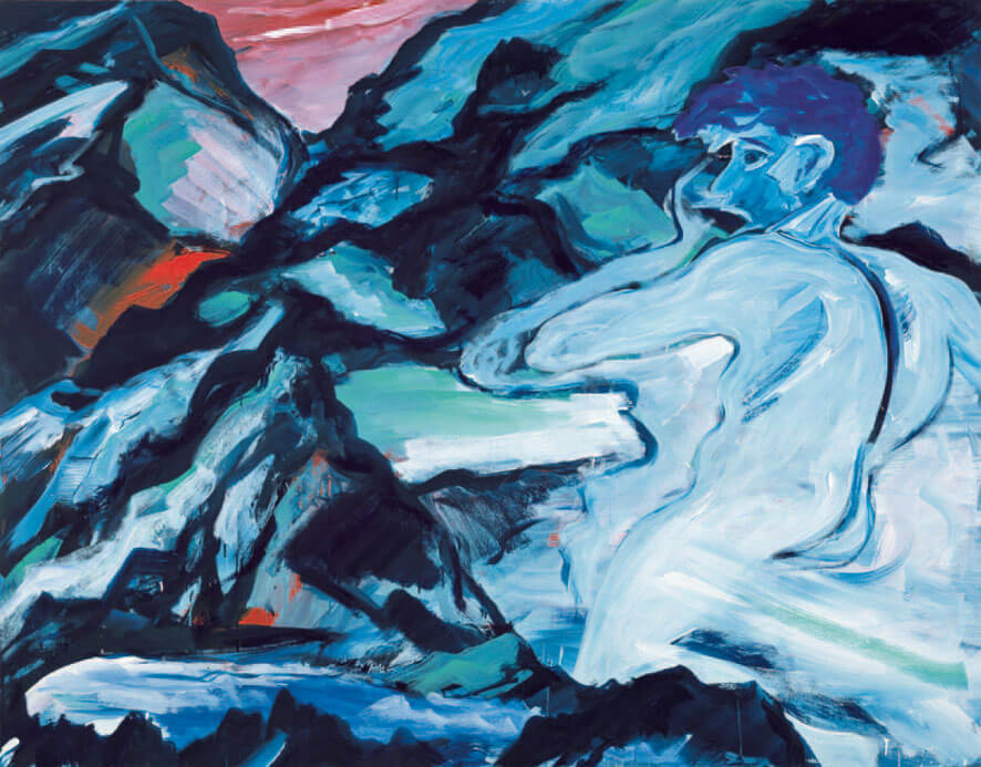 Bernd Zimmer | Das Licht wird stiller. Winterankunft, 1982 | Dispersion, Öl/Leinwand | 180 × 230 cm | WVZ 319