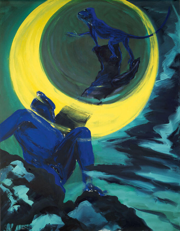 Der Mondsüchtige (Affe), 1983 | Dispersion/Leinwand | 230 × 180 cm | WVZ 342