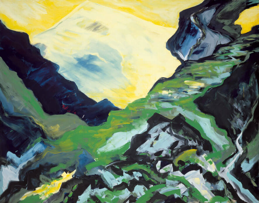 Erscheinung, 1983 | Dispersion, Öl/Leinwand | 180 × 230 cm | WVZ 354