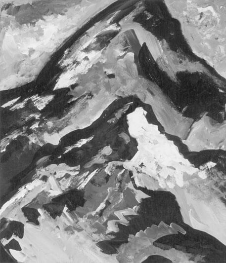 Kleiner Berg, 1983 | Acryl/Leinwand | 65 × 55 cm | WVZ 358