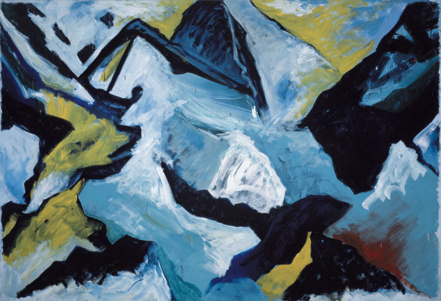 Bernd Zimmer | Gletscherrand, 1983 | Acryl , Öl/Leinwand | 195 × 285 cm | WVZ 363