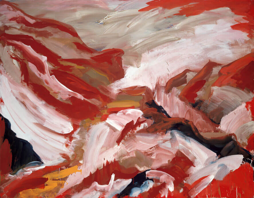 Bernd Zimmer | Nebelauflösung, 1983 | Dispersion, Öl/Leinwand | 180 × 230 cm | WVZ 365