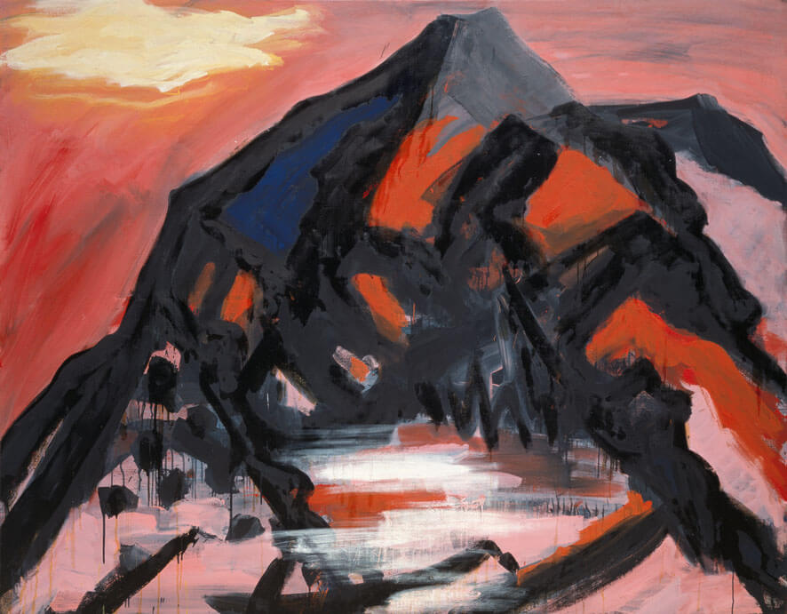 Bernd Zimmer | Gelbe Wolke, 1983 | Dispersion, Öl, Teer/Leinwand | 180 × 230 cm | WVZ 369