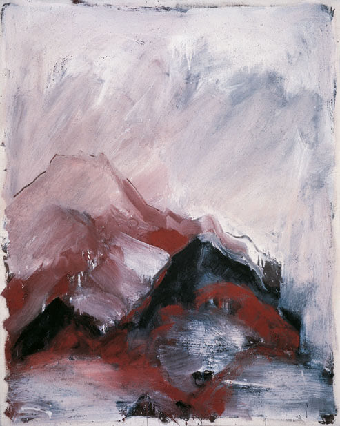 Bernd Zimmer | Unwetter, 1983 | Kunstharz, Erde/Leinwand | 200 × 160 cm | WVZ 384