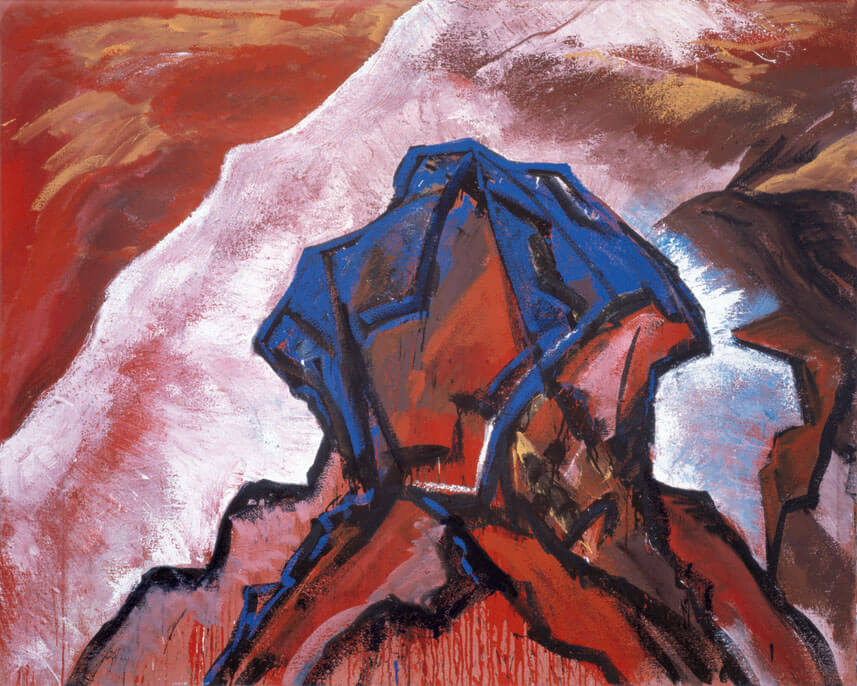 Bernd Zimmer | Diamant, 1983 | Dispersion, Öl, Sand | 160 × 200 cm | WVZ 398