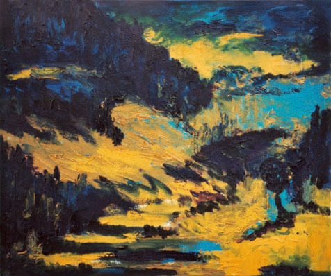 Bernd Zimmer | Gelber Abend II, 1984 | Öl/Leinwand | 50 × 60 cm | WVZ 407