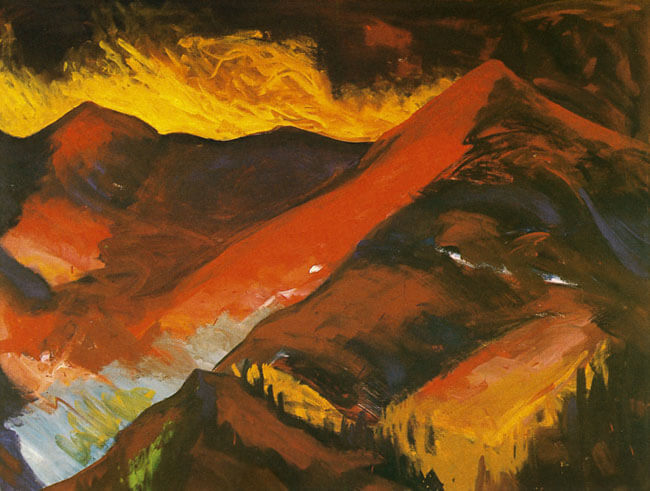 Bernd Zimmer | Bei L’Aquila, 1983/84 | Acryl, Öl/Leinwand | 160 × 210 cm | WVZ 408