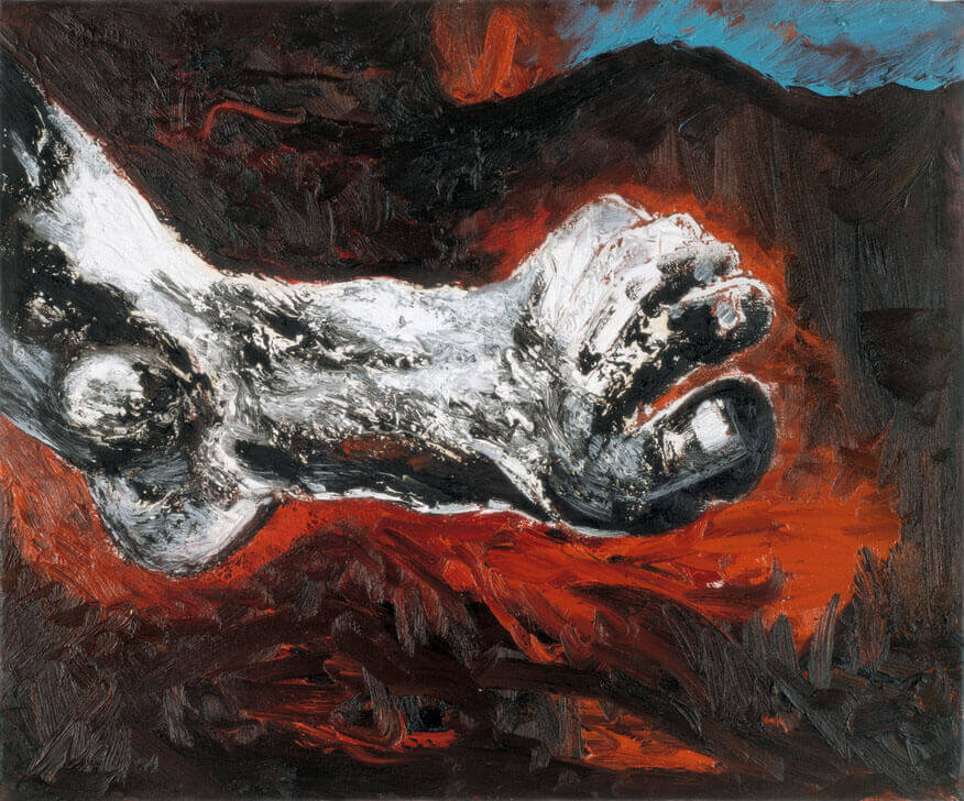 Bernd Zimmer | Fuß, 1984 | Öl/Leinwand | 60 × 50 cm | WVZ 418