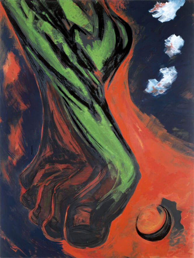 Fuß, 1984 | Acryl, Lack/Leinwand | 250 × 190 cm | WVZ 425