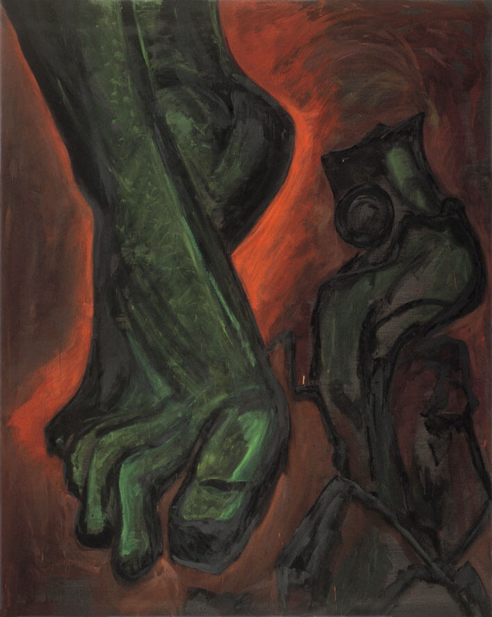 Fuß. Monument, 1984 | Acryl, Lack/Leinwand | 250 × 200 cm | WVZ 426