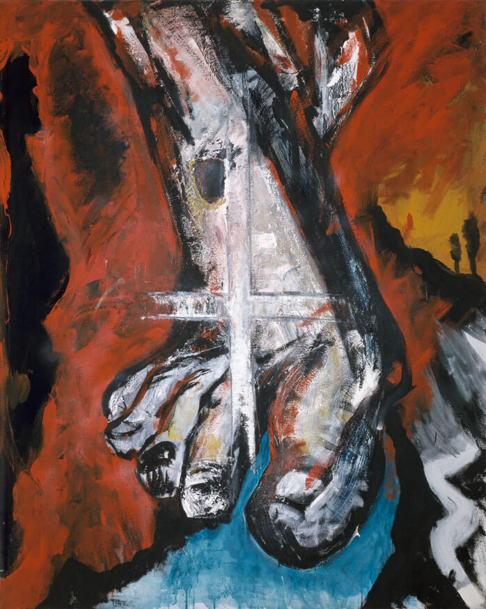 Fuß, 1984 | Acryl, Lack/Leinwand | 285 × 195 cm | WVZ 428