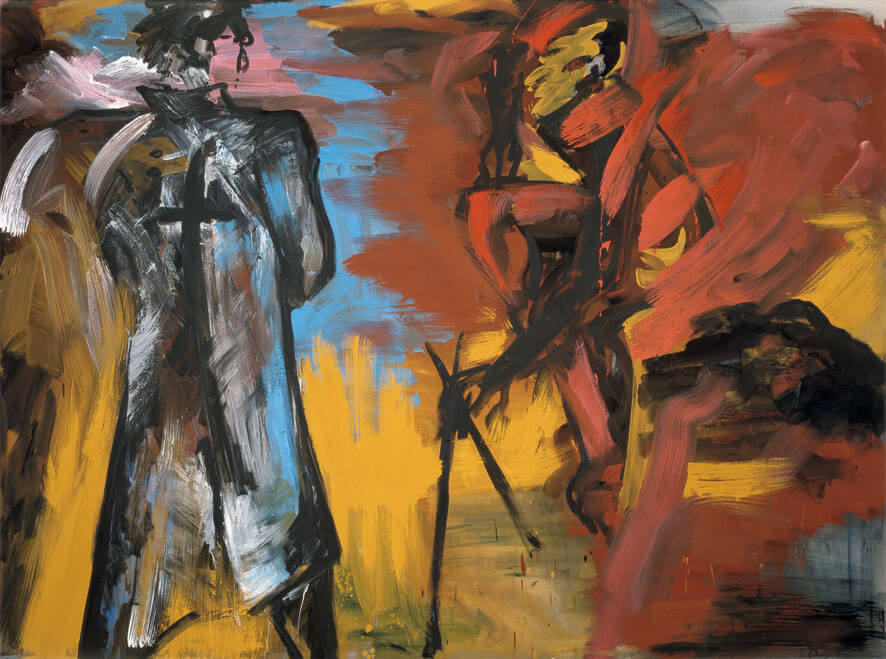 Versuchung in der Wüste, 1984 | Acryl/Leinwand | 215 × 290 cm | WVZ 431