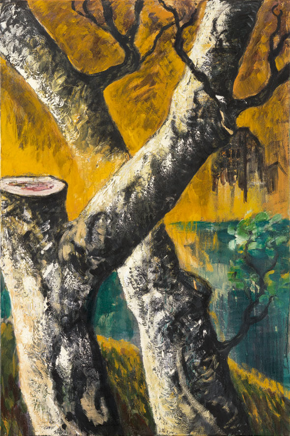 Bernd Zimmer | Olivenbäume, 1984 | Dispersion, Öl/Leinwand | 180 × 120 cm | WVZ 437