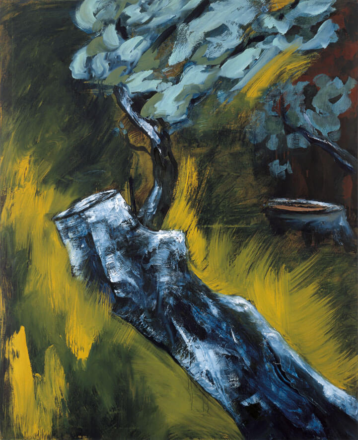 Im Olivenhain II, 1984 | Dispersion/Leinwand | 160 × 130 cm | WVZ 445