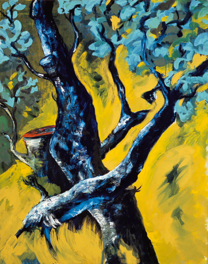 Im Olivenhain, 1984 | Öl/Leinwand | 200 × 160 cm | WVZ 449
