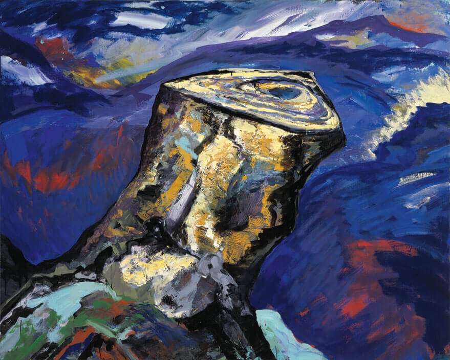 Baumstumpf, 1984 | Acryl, Öl/Leinwand | 160 × 200 cm | WVZ 462