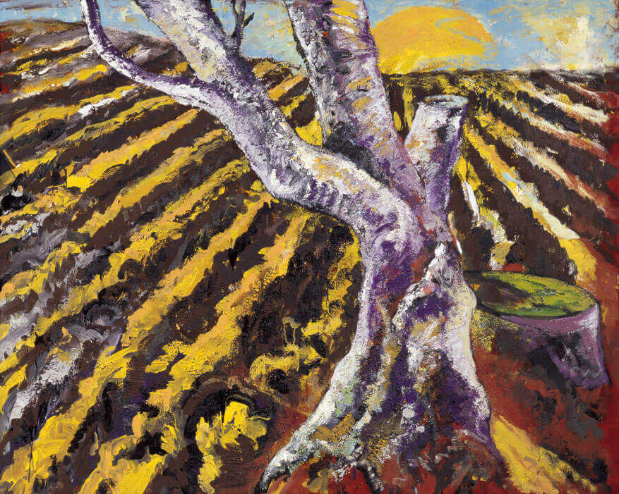 Herbst. Acker, 1984 | Dispersion, Gips, Öl/Leinwand | 160 × 200 cm | WVZ 463