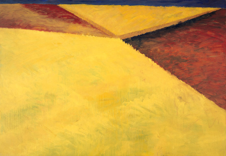 Bernd Zimmer | Gelbe Landschaft. Hochebene (Feld), 1984/88 | Acryl/Leinwand | 195 × 285 cm | WVZ 464