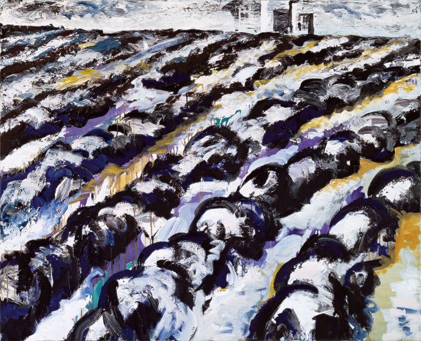 Fabrik am Ende des Ackers, 1984/85 | Dispersion, Öl/Leinwand | 130 × 160 cm | WVZ 479