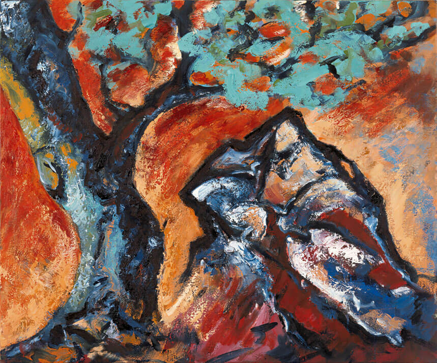 Steinbaum, 1984/85 | Öl/Leinwand | 100 × 120 cm | WVZ 501