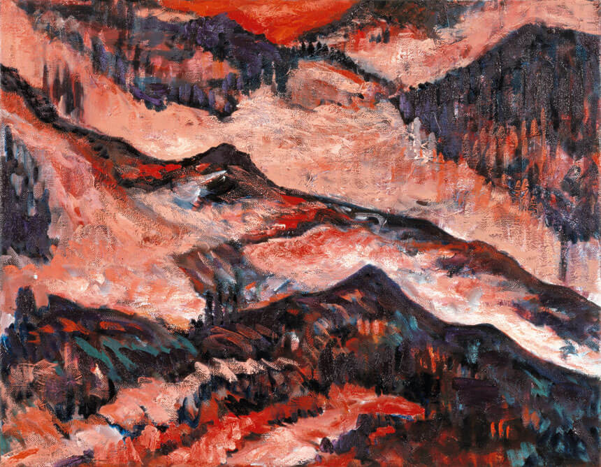 Bernd Zimmer | Sonnenuntergang, 1984/85 | Öl/Leinwand | 80 × 100 cm | WVZ 522