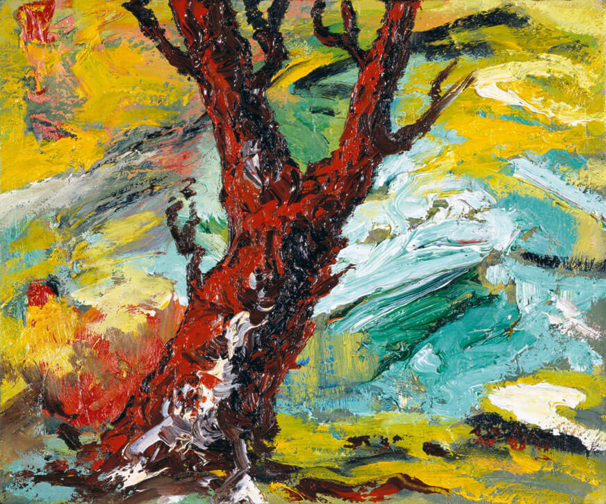 Baum, 1985 | Öl/Leinwand | 26 × 30 cm | WVZ 538