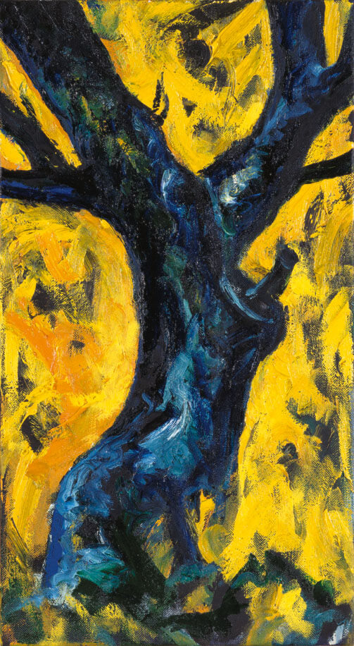 Baum, 1985 | Öl/Leinwand | 90 × 49 cm | WVZ 543