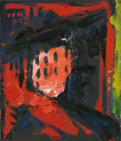 o.T., 1985 | Öl/Leinwand | 30 × 26 cm | WVZ 546