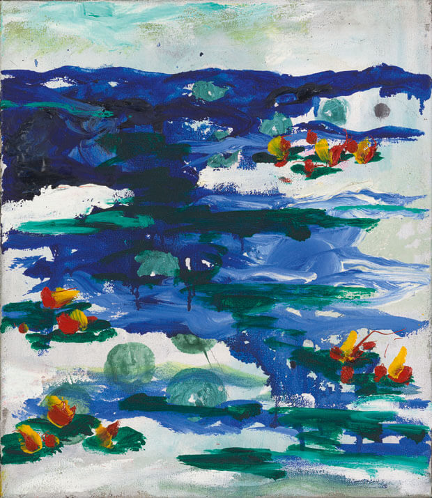 Seerosen. Fundstück für Salomé, 1984/85 | Acryl/Leinwand | 30 × 26 cm | WVZ 547