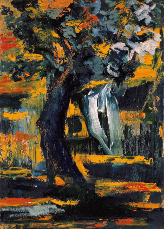 Bernd Zimmer | Im Moor, 1985 | Öl/Leinwand | 70 × 50 cm | WVZ 548