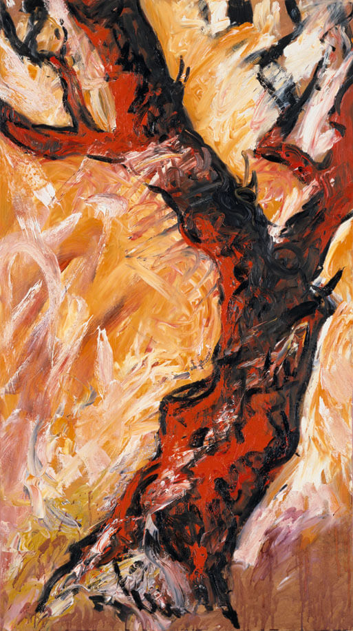 Baum, 1985 | Öl auf Hartfaser | 141 × 79 cm | WVZ 549