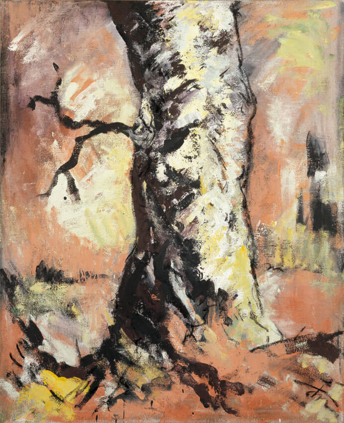 Bernd Zimmer | Nebel, 1986 | Acryl, Kohle | 160 × 130 cm | WVZ 577