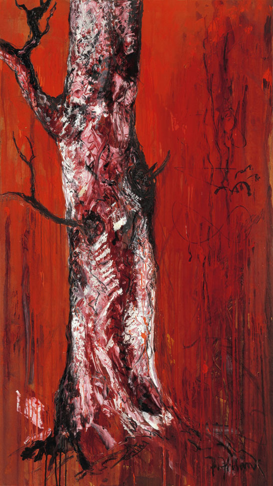 Stamm, 1986 | Öl auf Hartfaser | 140 × 80 cm | WVZ 579