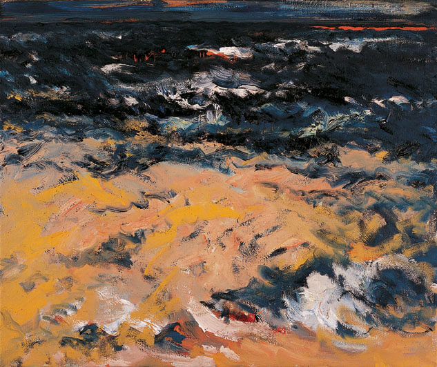 Am Strand, 1987 |Acryl, Öl/Leinwand | 100 × 120 cm | WVZ 638