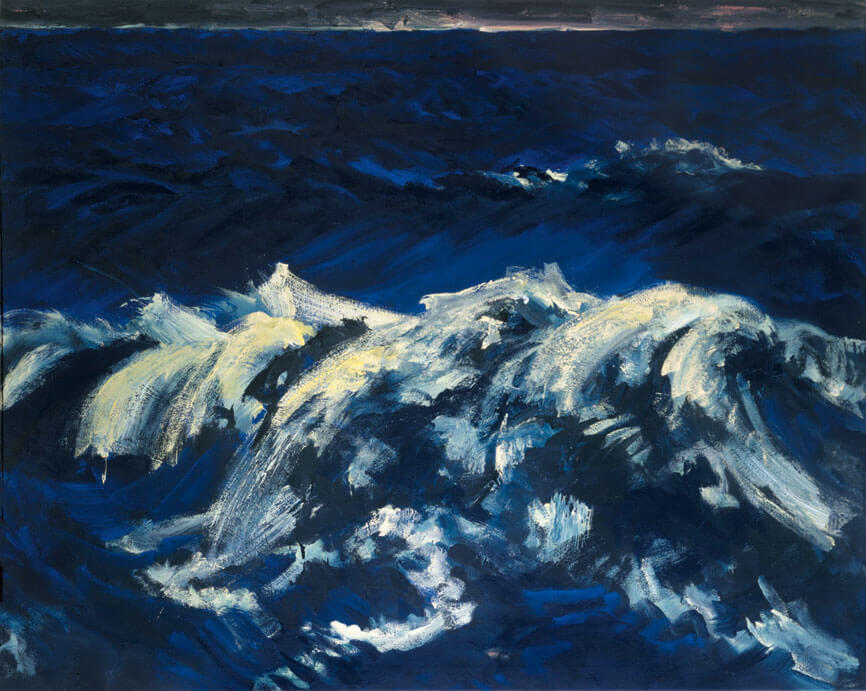 Gelbe Welle, 1987 | Acryl/Leinwand | 160 × 200 cm | WVZ 648